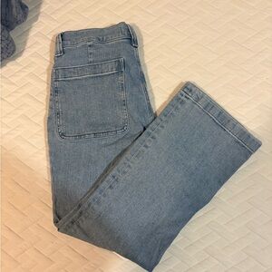 Madewell Light Blue Mid-rise Kick Out Jeans